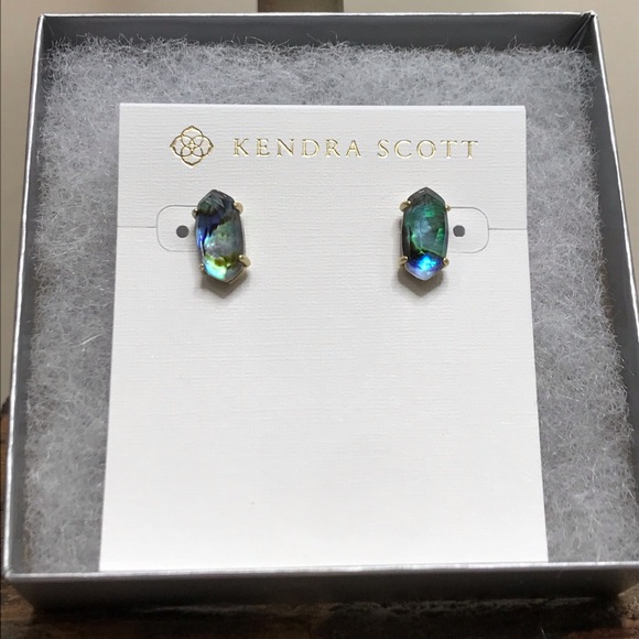 NWT Kendra Scott Betty Earrings in Abalone Shell! - Picture 7 of 7